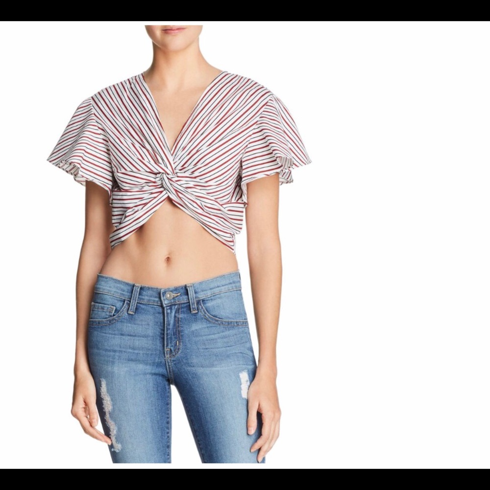 Twist front cropped top